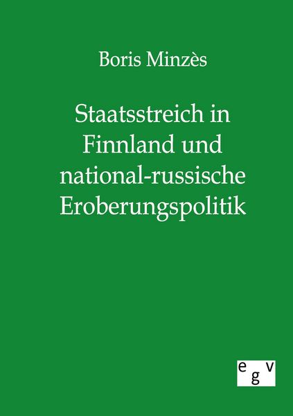 Produktbild: Staatsstreich in Finnland und national-russische Eroberungspolitik