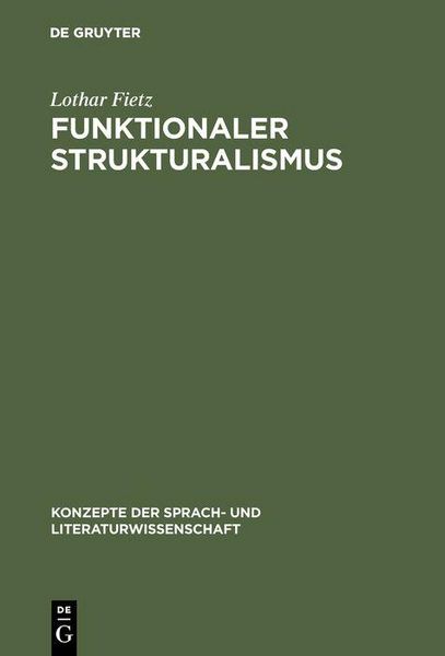 Produktbild: Funktionaler Strukturalismus