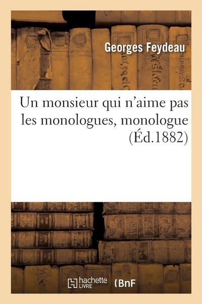 Produktbild: Un monsieur qui n'aime pas les monologues, monologue