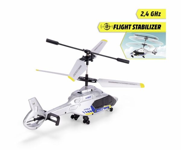 Produktbild: Dickie Toys RC Police Helicopter Airbus H160 RC Einsteiger Hubschrauber RtF