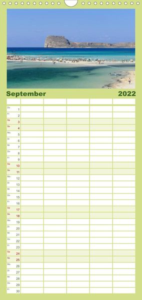 Produktbild: Kreta - Paradies an der Wiege Europas - Familienplaner hoch (Wandkalender 2022 , 21 cm x 45 cm, hoch)
