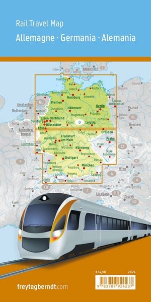 Produktbild: freytag & berndt Rail Travel Map Deutschland 1:500.000