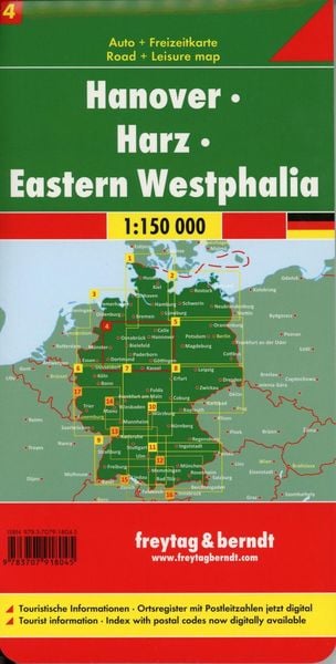 Produktbild: Freytag & berndt Stra&szlig;enkarte Hannover - Harz - Ostwestfalen 1:150.000