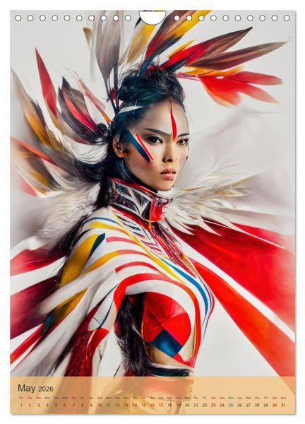 Produktbild: American beauties in a feather style (Wall Calendar 2026 DIN A4 portrait), CALVENDO 12 Month Wall Calendar