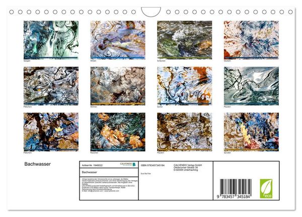 Produktbild: Bachwasser (Wandkalender 2026 DIN A4 quer), CALVENDO Monatskalender