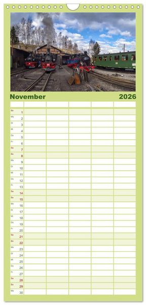 Produktbild: Familienplaner 2026 - Dampf im Pressnitztal mit 5 Spalten (Wandkalender, 21 x 45 cm) CALVENDO