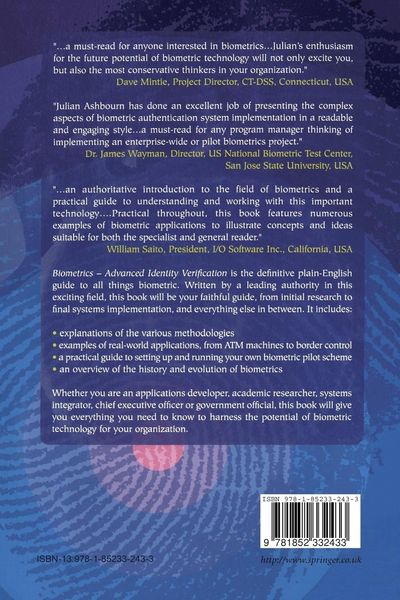 Produktbild: Biometrics: Advanced Identity Verification