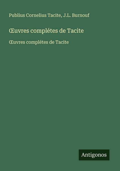 Produktbild: &iquest;uvres compl&eacute;tes de Tacite