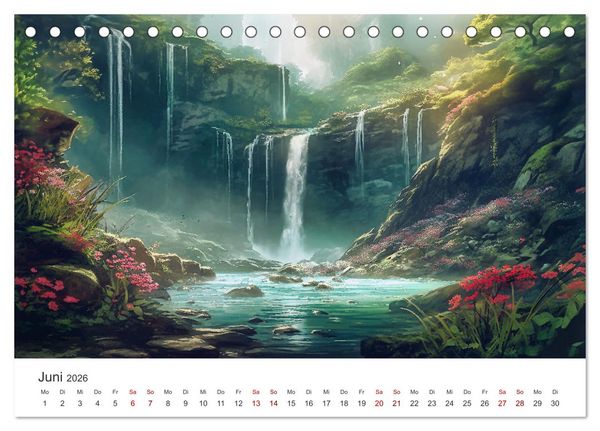 Produktbild: Kaskaden - Die Poesie des Wassers (Tischkalender 2026 DIN A5 quer), CALVENDO Monatskalender