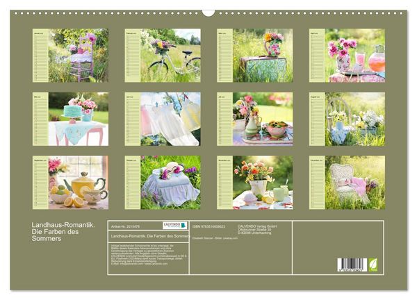 Produktbild: Landhaus-Romantik. Die Farben des Sommers (Wandkalender 2026 DIN A2 quer), CALVENDO Monatskalender