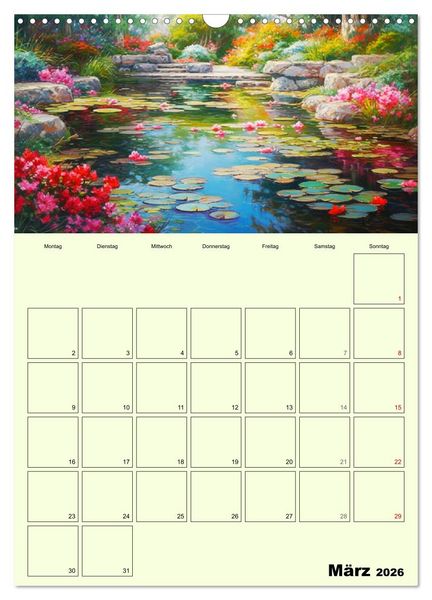 Produktbild: Im japanischen Garten. Zauberhafte Illustrationen (Wandkalender 2026 DIN A3 hoch), CALVENDO Monatskalender