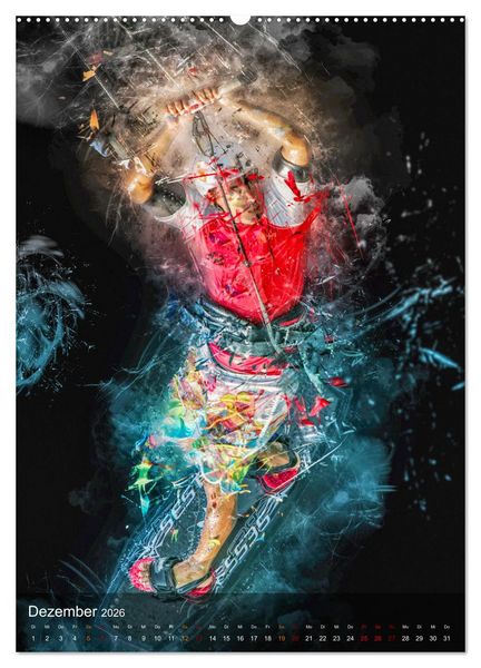 Produktbild: Kitesurfen - einfach cool (hochwertiger Premium Wandkalender 2026 DIN A2 hoch), Kunstdruck in Hochglanz