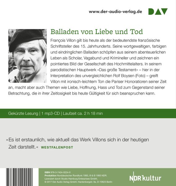 Produktbild: Das gro&szlig;e Testament