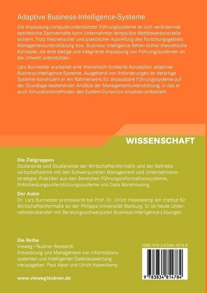 Produktbild: Adaptive Business-Intelligence-Systeme