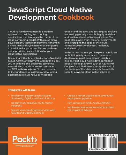 Produktbild: JavaScript Cloud Native Development Cookbook