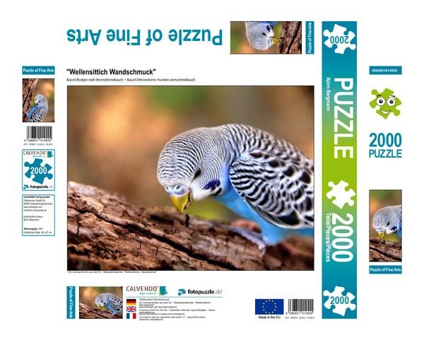 Produktbild: CALVENDO Puzzle "Wellensittich Wandschmuck" 2000 Teile Puzzle quer | 2000 Teile Lege-Gr&ouml;&szlig;e 90 &times; 67 cm Foto-Puzzle f&uuml;r gl&uuml;ckliche Stunden