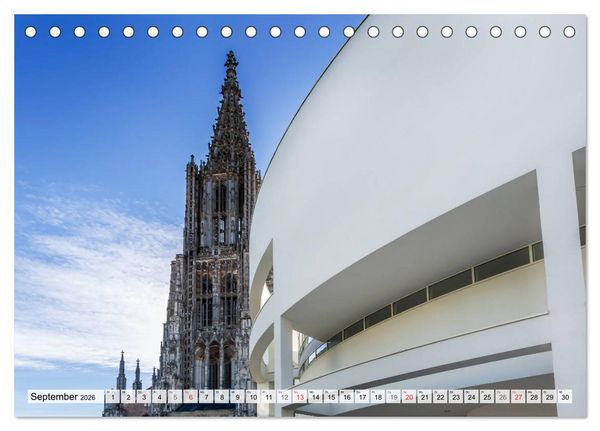 Produktbild: ULM Idyllisches Stadtherz (Tischkalender 2026 DIN A5 quer), CALVENDO Monatskalender