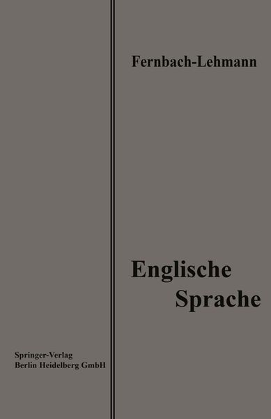 Produktbild: Lehrbuch der Englischen Sprache