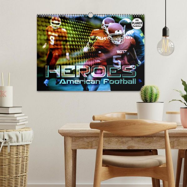 Produktbild: HEROES - American Football (Wandkalender 2026 DIN A3 quer), CALVENDO Monatskalender