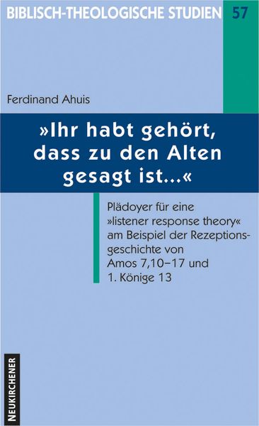 Produktbild: Ihr habt geh&ouml;rt, dass zu den Alten gesagt ist ...
