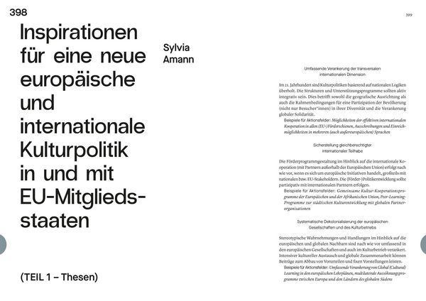 Produktbild: F&uuml;r eine neue Agenda der Kulturpolitik