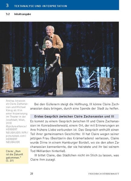 Produktbild: Der Besuch der alten Dame - Textanalyse und Interpretation