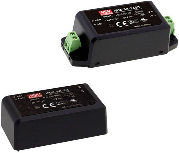 Produktbild: Mean Well MW IRM-30-5ST AC/DC-Printnetzteil 5V 6000mA 30W