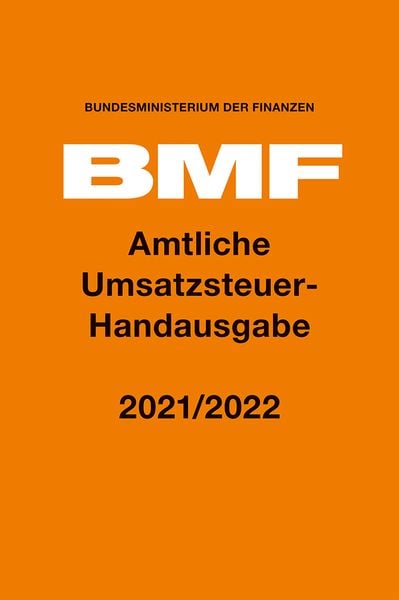 Produktbild: Amtliche Umsatzsteuer-Handausgabe 2021/2022