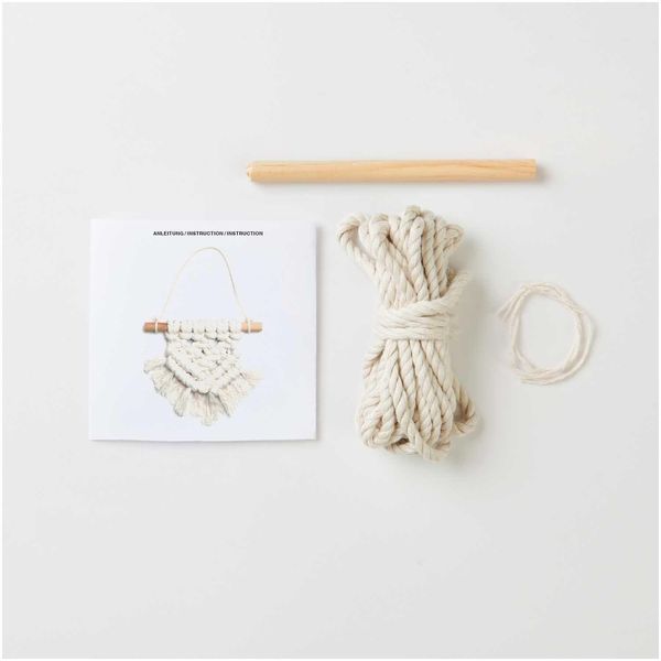Produktbild: Makramee Set, Wandbehang, 1 Stk &agrave; ca. 13 x 13cm
