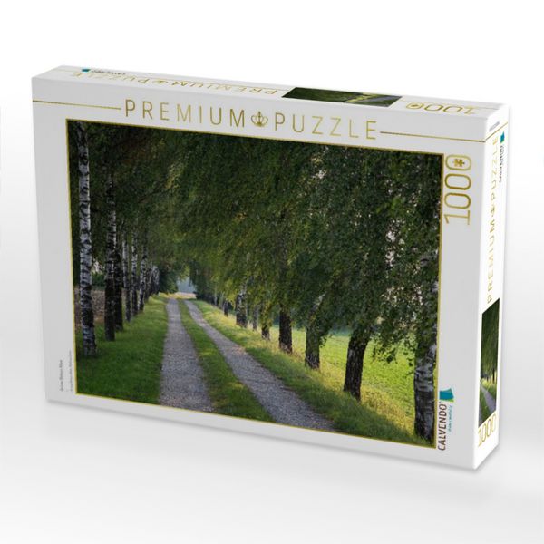 Produktbild: CALVENDO Puzzle Gr&uuml;ne Birken Allee | 1000 Teile Lege-Gr&ouml;&szlig;e 64x48cm Foto-Puzzle f&uuml;r gl&uuml;ckliche Stunden