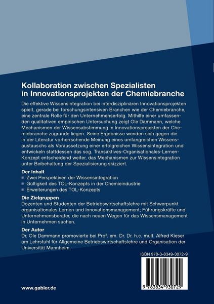 Produktbild: Kollaboration zwischen Spezialisten in Innovationsprojekten der Chemiebranche