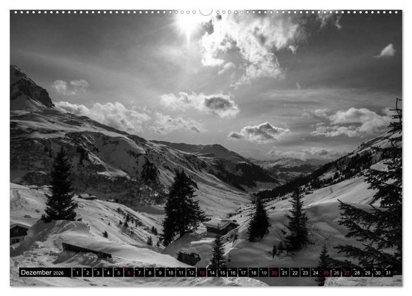 Produktbild: Stille Momente in Schwarz-Weiss (hochwertiger Premium Wandkalender 2026 DIN A2 quer), Kunstdruck in Hochglanz
