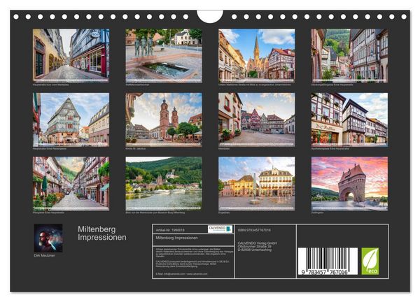 Produktbild: Miltenberg Impressionen (Wandkalender 2026 DIN A4 quer), CALVENDO Monatskalender