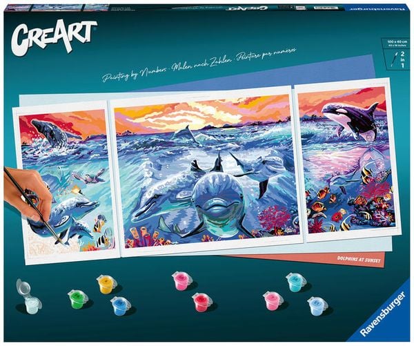 Produktbild: CreArt Premium Triptychon - Farbenfrohe Unterwasserwelt