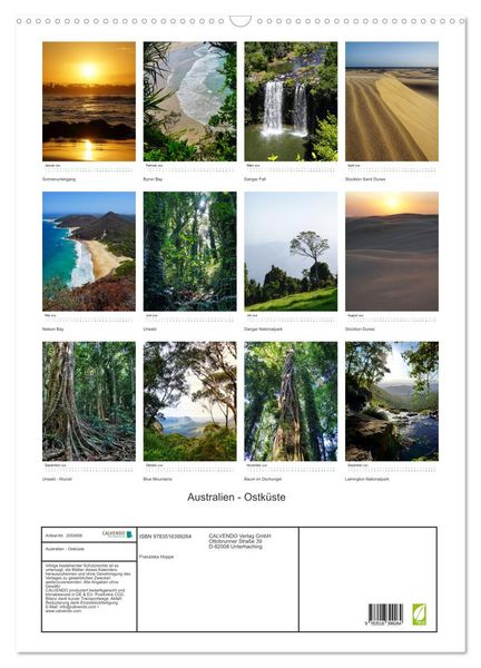 Produktbild: Australien - Ostk&uuml;ste (Wandkalender 2026 DIN A2 hoch), CALVENDO Monatskalender