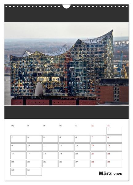 Produktbild: Spitze! Elbphilharmonie Hamburg 2026 (Wandkalender 2026 DIN A3 hoch), CALVENDO Monatskalender
