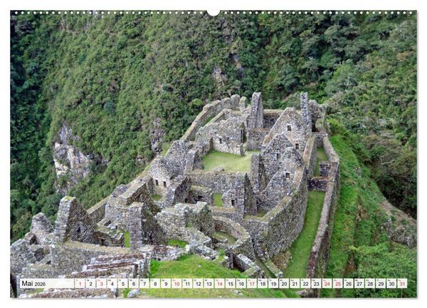 Produktbild: Inka Trail und Machu Picchu, Trekking zur ber&uuml;hmten Inkastadt (Wandkalender 2026 DIN A2 quer), CALVENDO Monatskalender