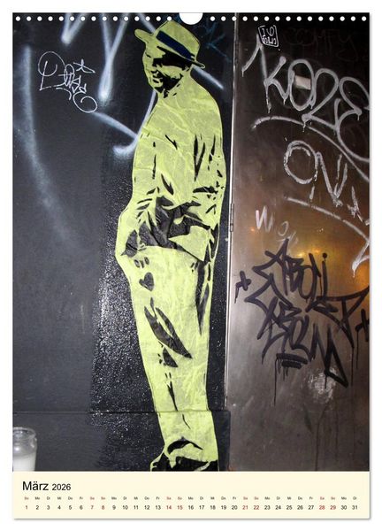 Produktbild: Flower Power in StreetArt (Wandkalender 2026 DIN A3 hoch), CALVENDO Monatskalender