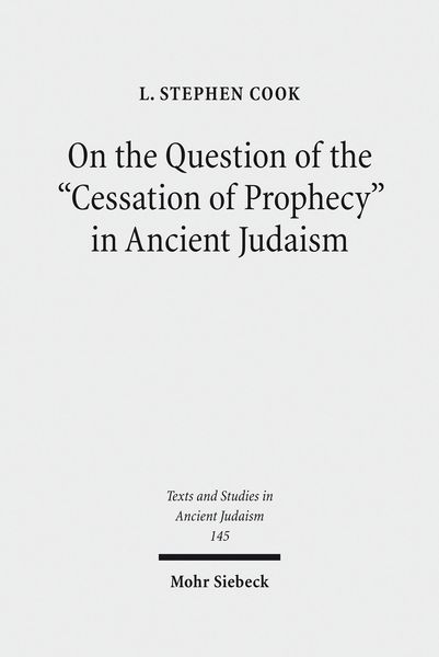Produktbild: On the Question of the 'Cessation of Prophecy' in Ancient Judaism