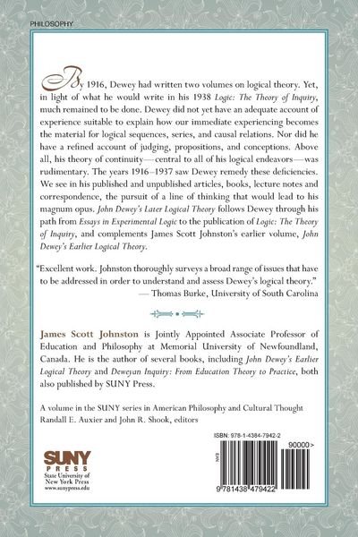 Produktbild: John Dewey's Later Logical Theory