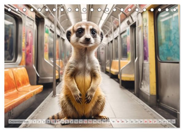 Produktbild: Erdm&auml;nnchen in New York City (Tischkalender 2026 DIN A5 quer), CALVENDO Monatskalender