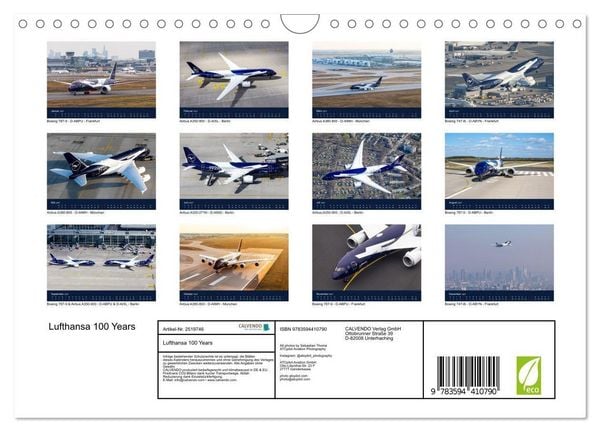 Produktbild: Lufthansa 100 Years (Wandkalender 2027 DIN A4 quer), CALVENDO Monatskalender
