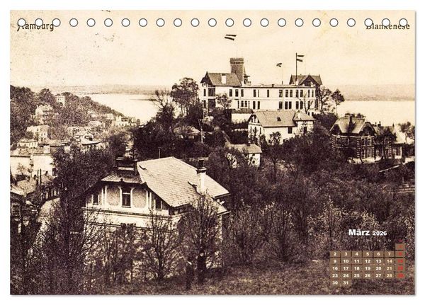 Produktbild: Gr&uuml;&szlig;e aus dem alten Hamburg &ndash; Historische Ansichten der Stadt (Tischkalender 2026 DIN A5 quer), CALVENDO Monatskalender