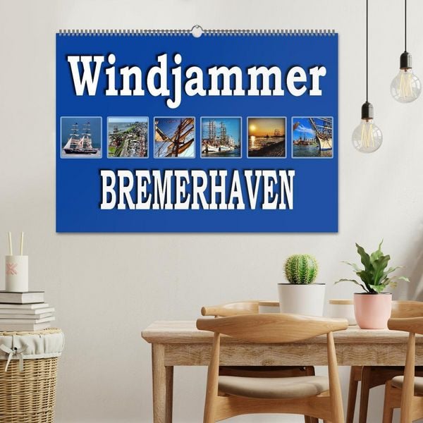 Produktbild: Windjammer - Bremerhaven (Wandkalender 2026 DIN A2 quer), CALVENDO Monatskalender