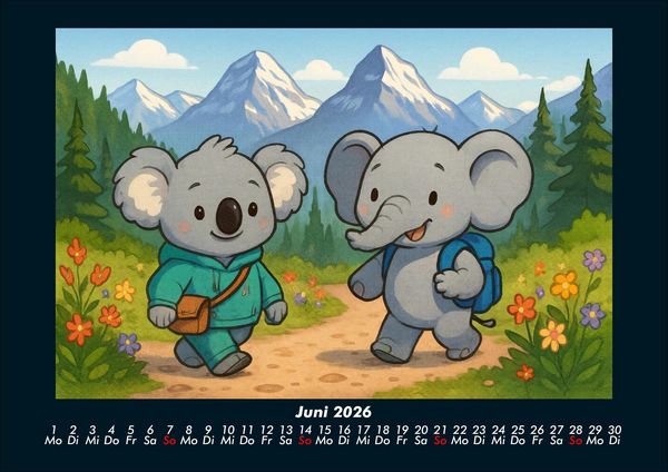 Produktbild: Kiki & Raffi - Reise durch Kanada 2026 Fotokalender DIN A4
