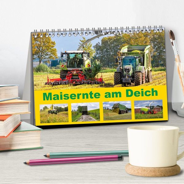 Produktbild: Maisernte am Deich (Tischkalender 2026 DIN A5 quer), CALVENDO Monatskalender