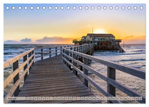 Produktbild: St. Peter Ording - Atemberaubende Momente (Tischkalender 2026 DIN A5 quer), CALVENDO Monatskalender
