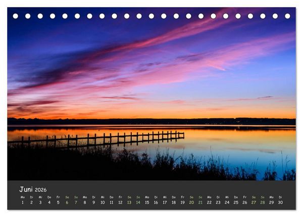 Produktbild: Ammersee bis Walchensee - Traumlandschaften im Voralpenland (Tischkalender 2026 DIN A5 quer), CALVENDO Monatskalender