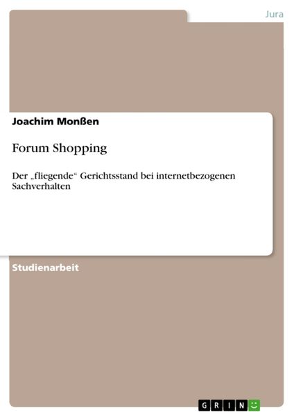 Produktbild: Forum Shopping