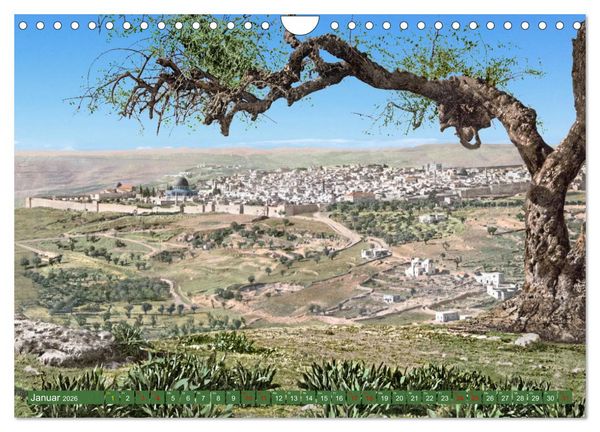 Produktbild: Altes Jerusalem um das Jahr 1900 - Fotos neu restauriert und koloriert (Wandkalender 2026 DIN A4 quer), CALVENDO Monatskalender